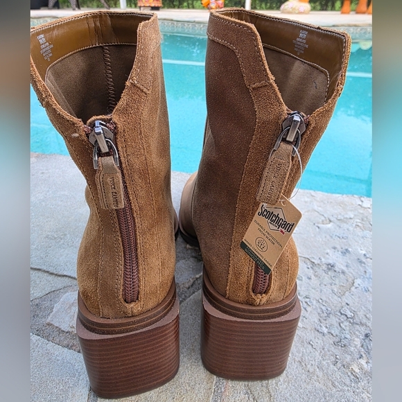 Vince Camuto NWT Kortimy Suede Boots In Camel  Size 8 Wide - Picture 6 of 11